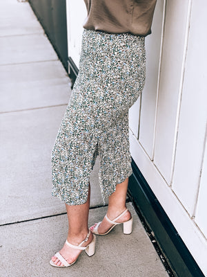 Adrienne Pleated Slit Midi Skirt
