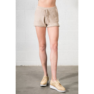 Heather Knit Shorts (Taupe)