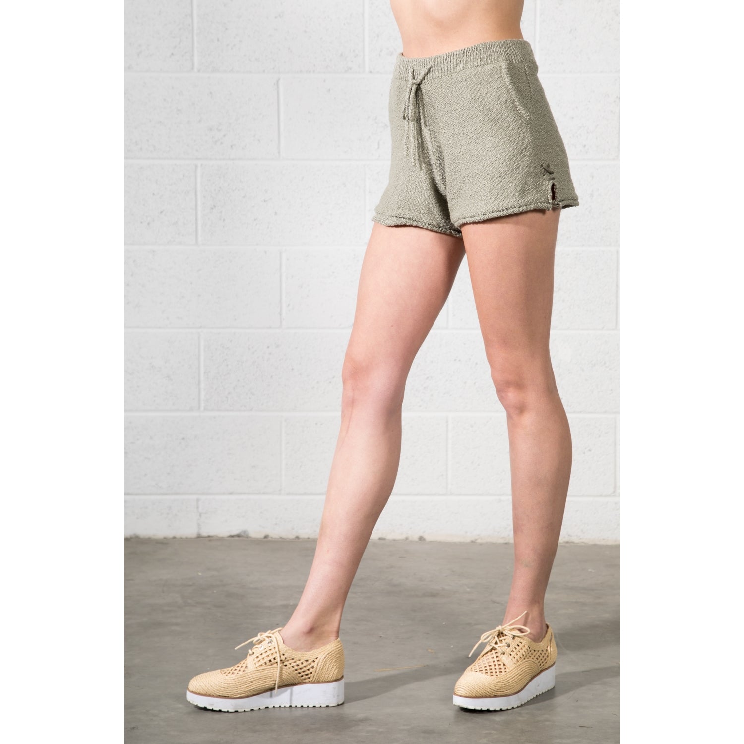 Heather Knit Shorts (Sage) – Wardrobe Social