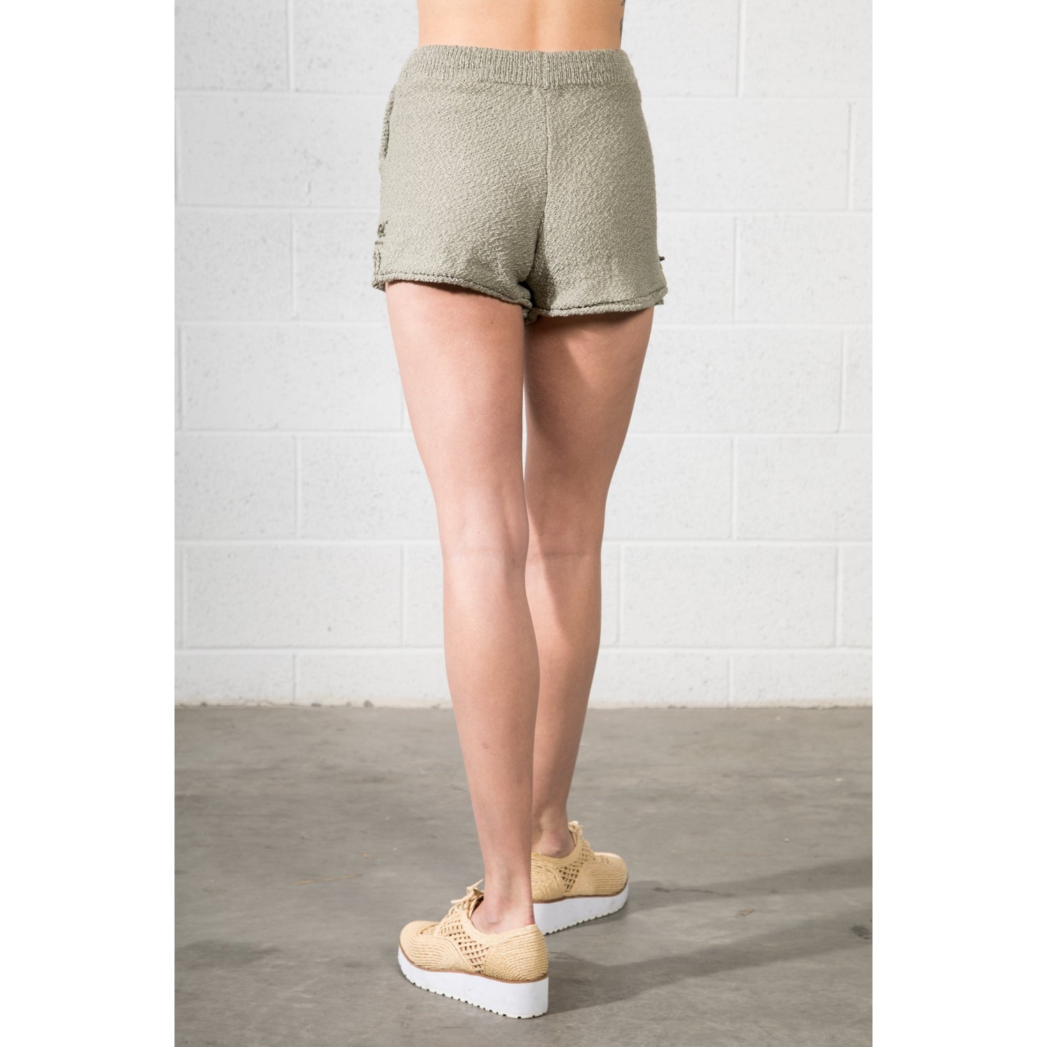 Heather Knit Shorts (Sage) – Wardrobe Social