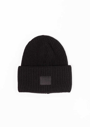 Adult Mad Hatter Ribbed Knit Beanie - Black